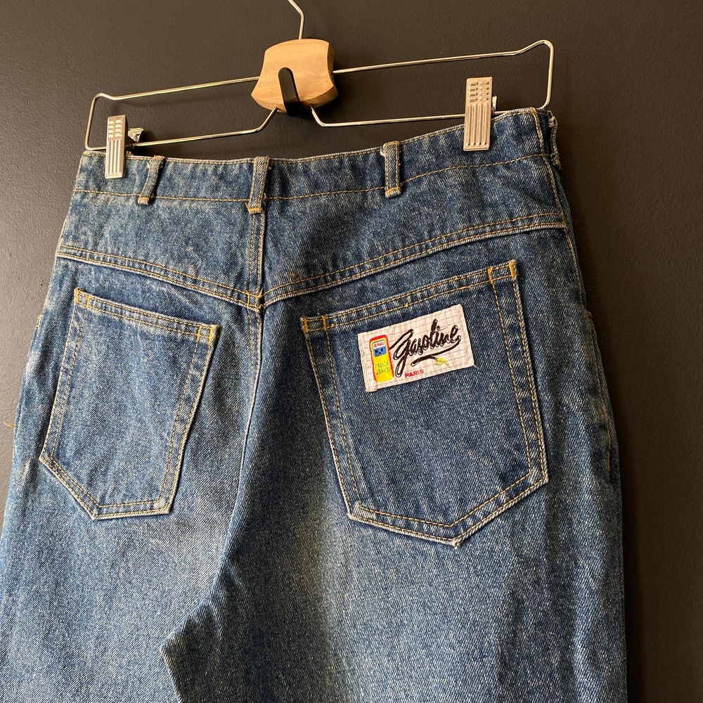 Vintage 80's Gasoline Mom Button Fly Jeans Sz 11 Jr - Picture 3 of 10